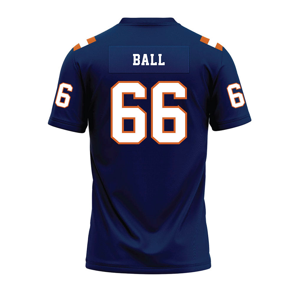 Wheaton IL - NCAA Football : Steven Ball - Navy Premium Football Jersey-1