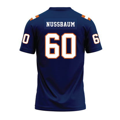 Wheaton IL - NCAA Football : David Nussbaum - Navy Premium Football Jersey-1