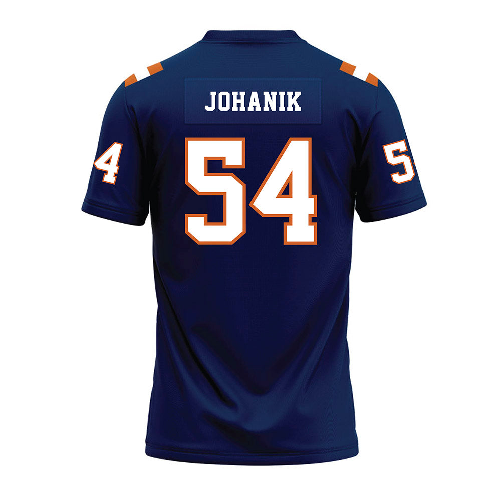 Wheaton IL - NCAA Football : Peter Johanik - Navy Premium Football Jersey-1
