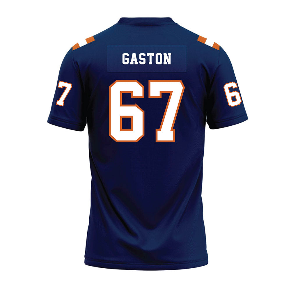 Wheaton IL - NCAA Football : Soren Gaston - Navy Premium Football Jersey-1