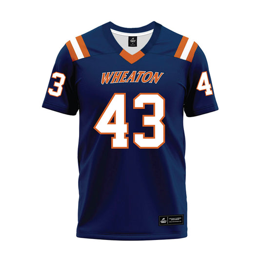 Wheaton IL - NCAA Football : Dimitri Cannon - Navy Premium Football Jersey-0