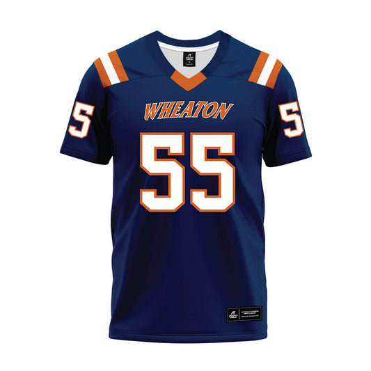 Wheaton IL - NCAA Football : Max Kingsbury - Navy Premium Football Jersey-0