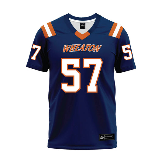 Wheaton IL - NCAA Football : Jonathan Hurst - Navy Premium Football Jersey-0