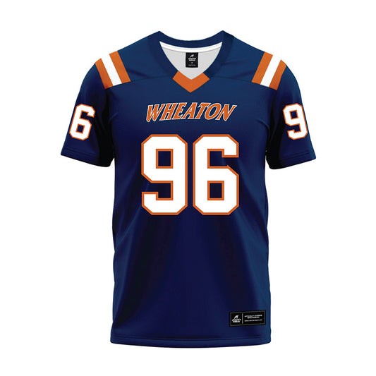 Wheaton IL - NCAA Football : Chase Jennings - Navy Premium Football Jersey-0