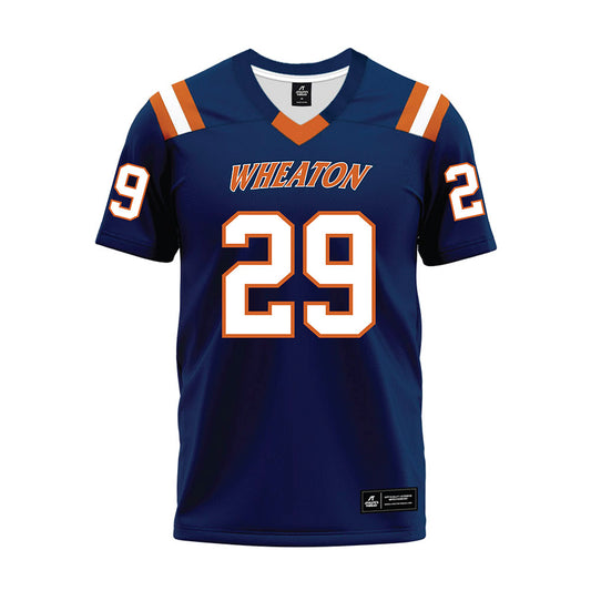 Wheaton IL - NCAA Football : Cal Barthlow - Navy Premium Football Jersey-0