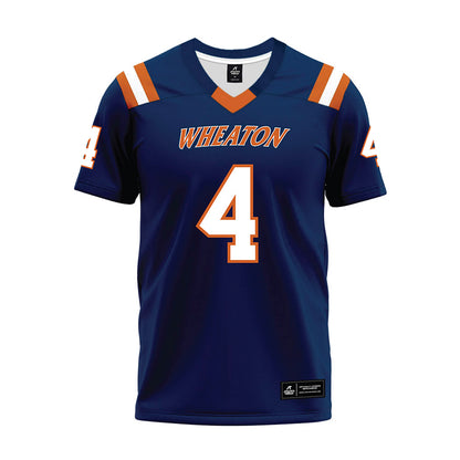 Wheaton IL - NCAA Football : Seth Kortenhoeven - Navy Premium Football Jersey-0