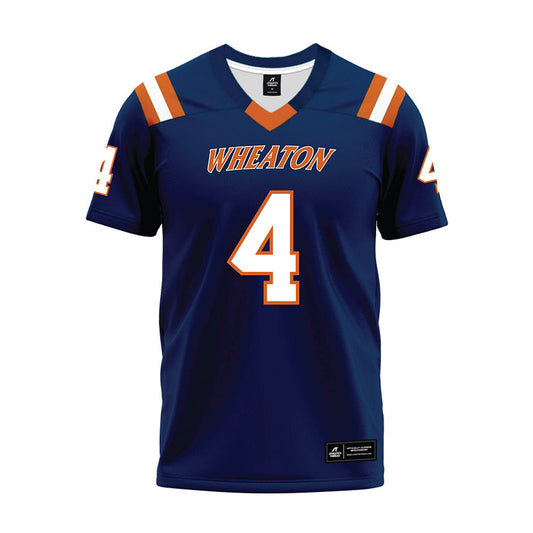 Wheaton IL - NCAA Football : Seth Kortenhoeven - Navy Premium Football Jersey-0