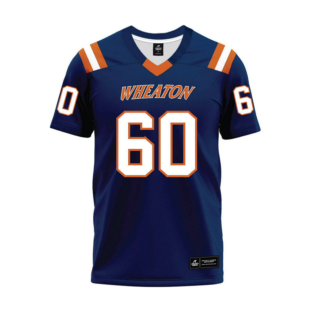 Wheaton IL - NCAA Football : David Nussbaum - Navy Premium Football Jersey-0