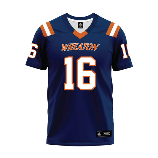 Wheaton IL - NCAA Football : Seamus O'Connell - Navy Premium Football Jersey-0