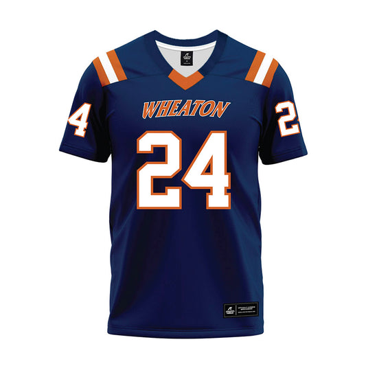 Wheaton IL - NCAA Football : Colin Moore - Navy Premium Football Jersey-0