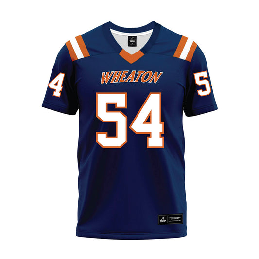 Wheaton IL - NCAA Football : Peter Johanik - Navy Premium Football Jersey-0