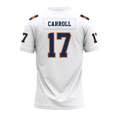 Wheaton IL - NCAA Football : Xander Carroll - White Premium Football Jersey-1