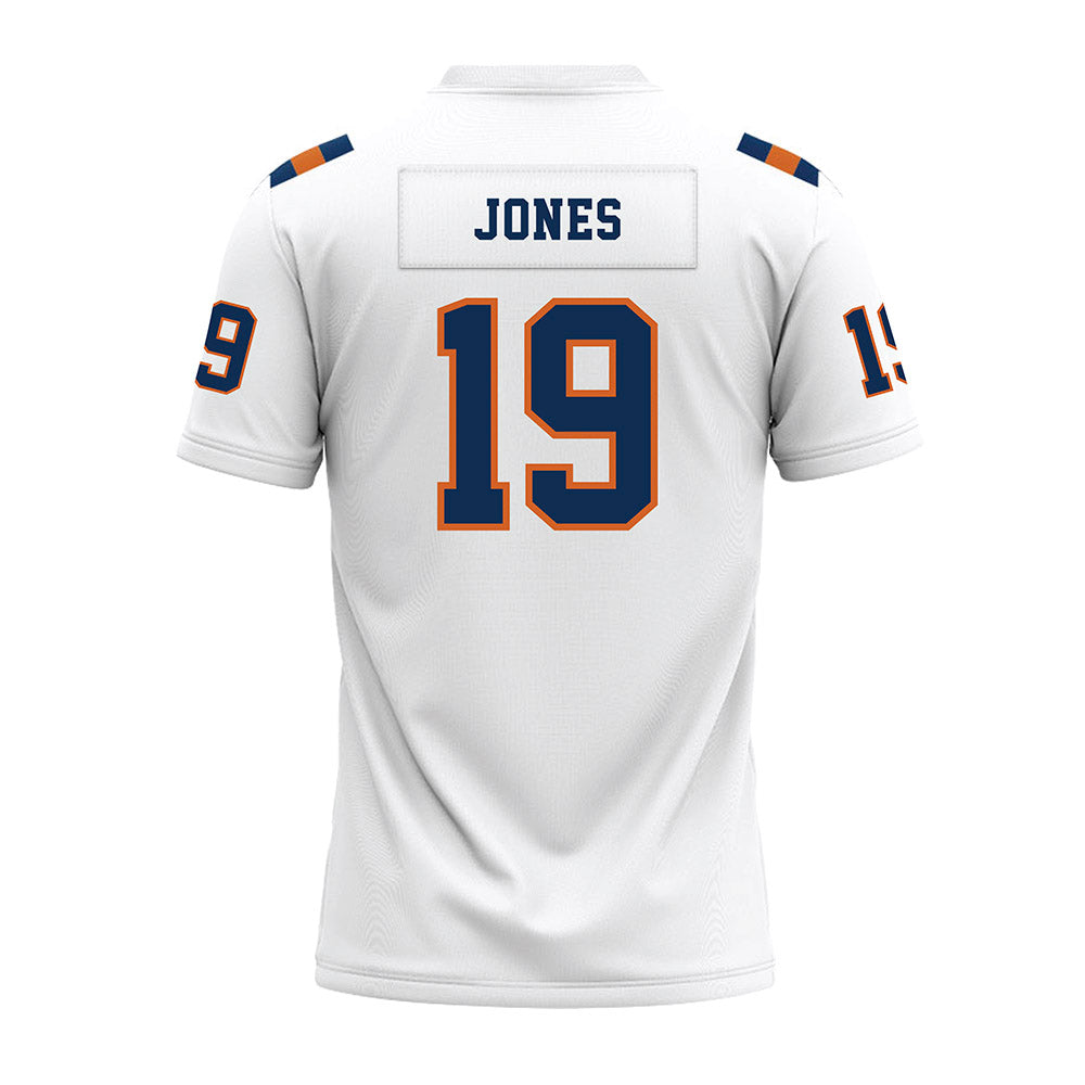 Wheaton IL - NCAA Football : Malachi Jones - White Premium Football Jersey-1