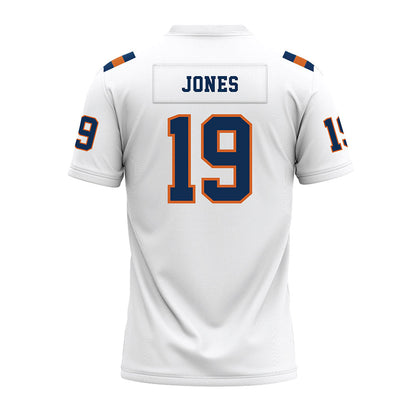 Wheaton IL - NCAA Football : Malachi Jones - White Premium Football Jersey-1