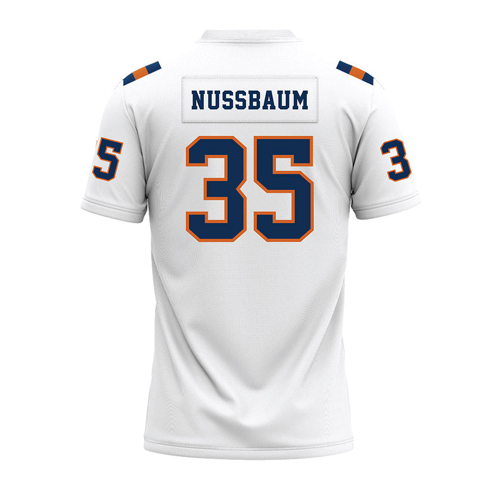 Wheaton IL - NCAA Football : Aaron Nussbaum - White Premium Football Jersey-1