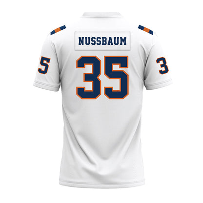 Wheaton IL - NCAA Football : Aaron Nussbaum - White Premium Football Jersey-1