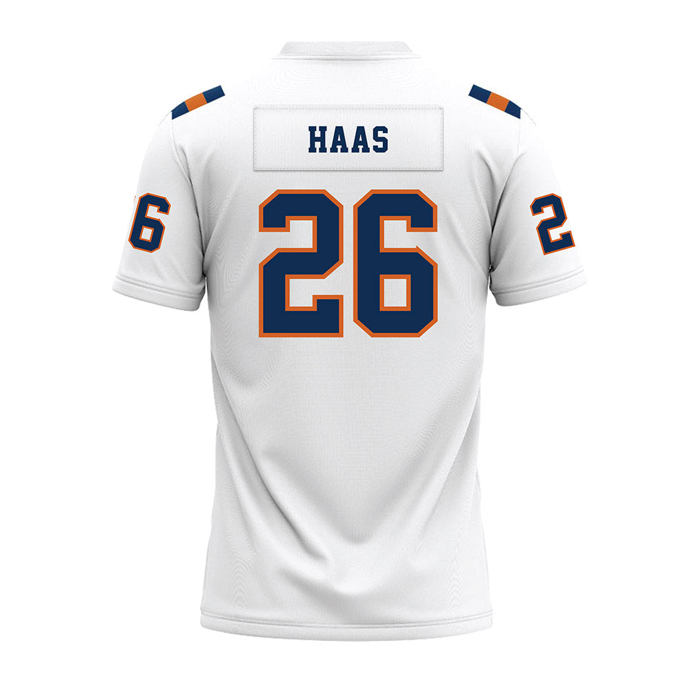 Wheaton IL - NCAA Football : Maison Haas - White Premium Football Jersey-1