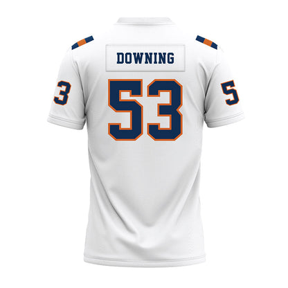 Wheaton IL - NCAA Football : Owen Downing - White Premium Football Jersey-1