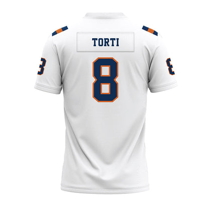 Wheaton IL - NCAA Football : Luca Torti - White Premium Football Jersey-1