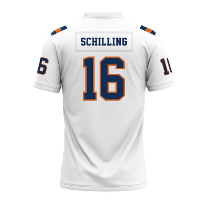 Wheaton IL - NCAA Football : Rich Schilling - White Premium Football Jersey-1
