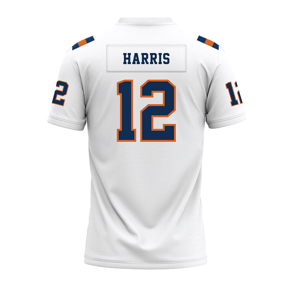 Wheaton IL - NCAA Football : Zeke Harris - White Premium Football Jersey-1