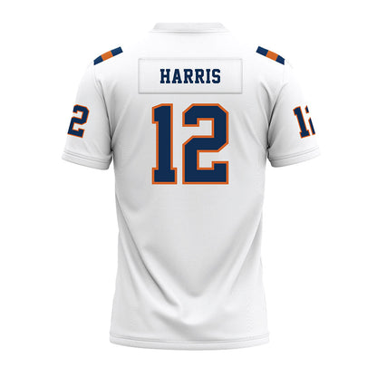 Wheaton IL - NCAA Football : Zeke Harris - White Premium Football Jersey-1