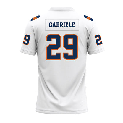 Wheaton IL - NCAA Football : Trent Gabriele - White Premium Football Jersey-1