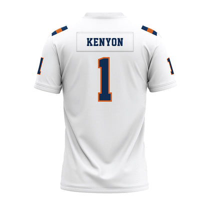 Wheaton IL - NCAA Football : Ryan Kenyon - White Premium Football Jersey-1