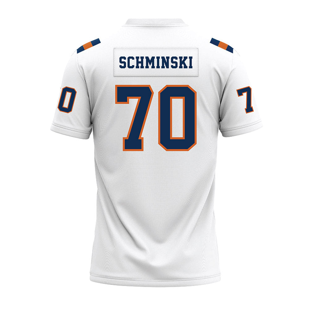 Wheaton IL - NCAA Football : Cole Schminski - White Premium Football Jersey-1