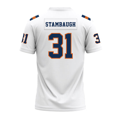 Wheaton IL - NCAA Football : Nick Stambaugh - White Premium Football Jersey-1