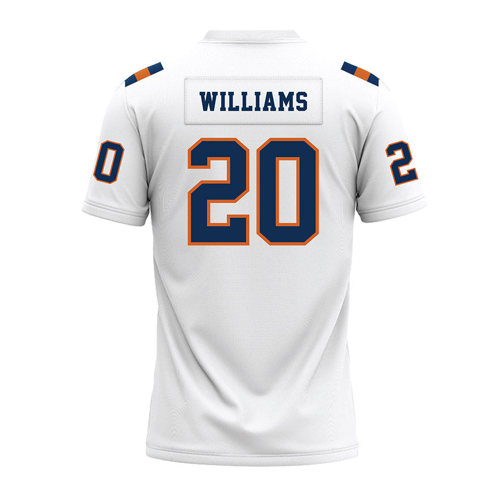 Wheaton IL - NCAA Football : Malachi Williams - White Premium Football Jersey-1