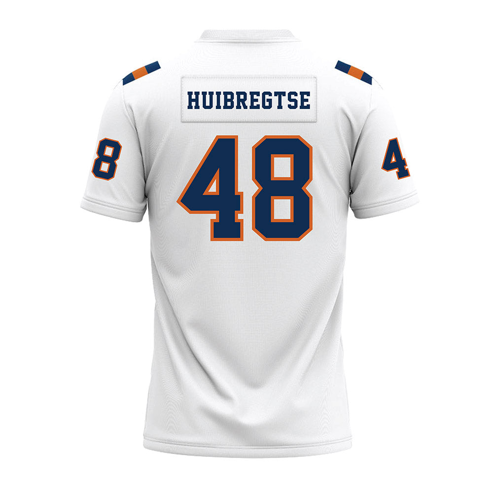 Wheaton IL - NCAA Football : John Huibregtse - White Premium Football Jersey-1