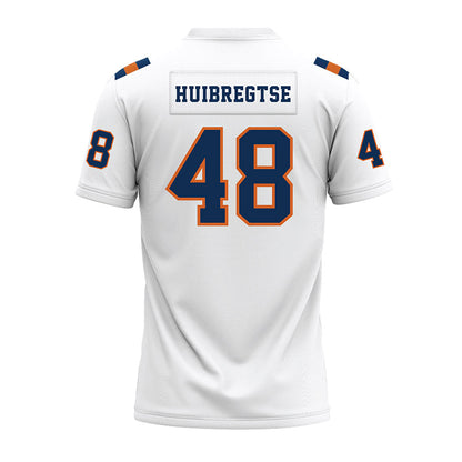 Wheaton IL - NCAA Football : John Huibregtse - White Premium Football Jersey-1
