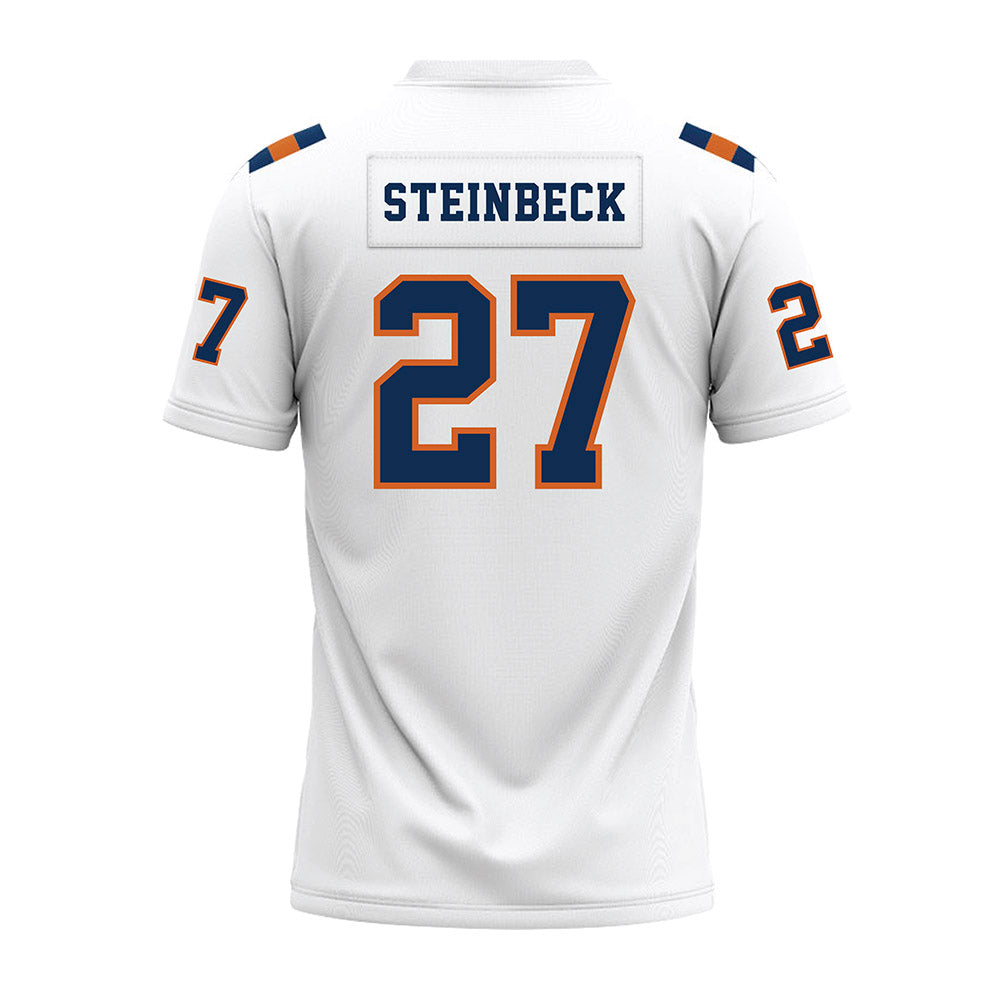 Wheaton IL - NCAA Football : Justin Steinbeck - White Premium Football Jersey-1