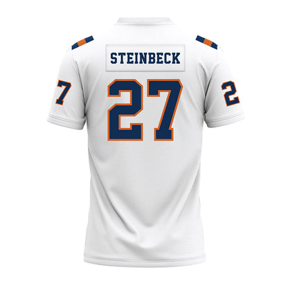 Wheaton IL - NCAA Football : Justin Steinbeck - White Premium Football Jersey-1