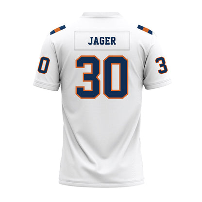 Wheaton IL - NCAA Football : Kenny Jager - White Premium Football Jersey-1