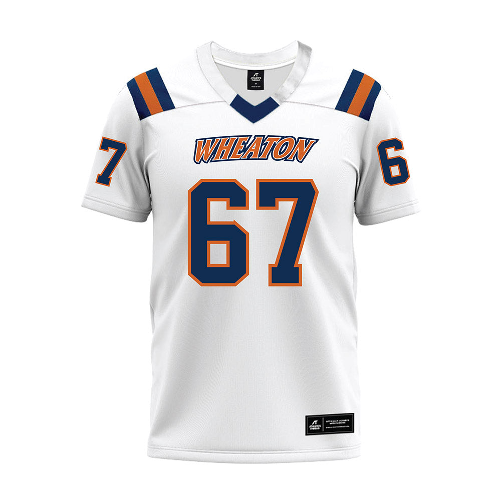 Wheaton IL - NCAA Football : Soren Gaston - White Premium Football Jersey-0