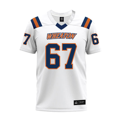 Wheaton IL - NCAA Football : Soren Gaston - White Premium Football Jersey-0