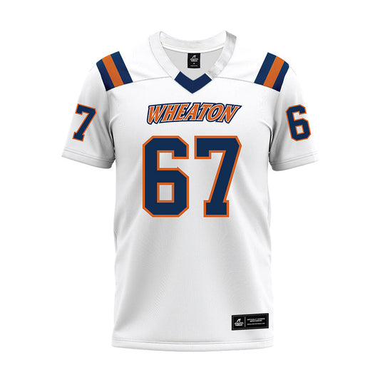 Wheaton IL - NCAA Football : Soren Gaston - White Premium Football Jersey-0