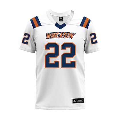 Wheaton IL - NCAA Football : Trace Parrish - White Premium Football Jersey-0
