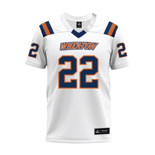 Wheaton IL - NCAA Football : Trace Parrish - White Premium Football Jersey-0