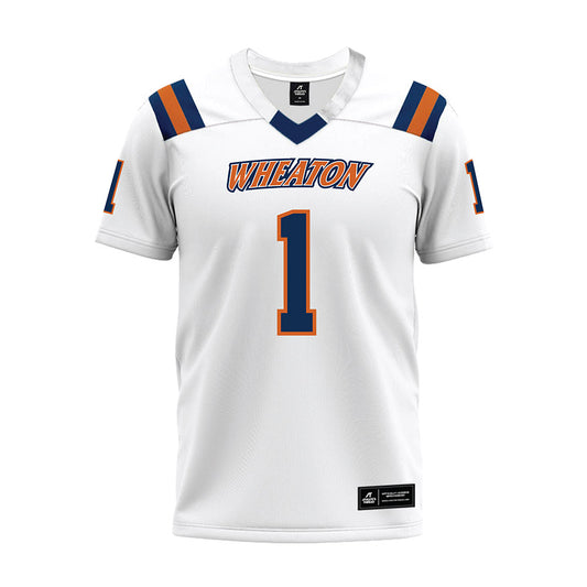 Wheaton IL - NCAA Football : Amos Cady - White Premium Football Jersey-0