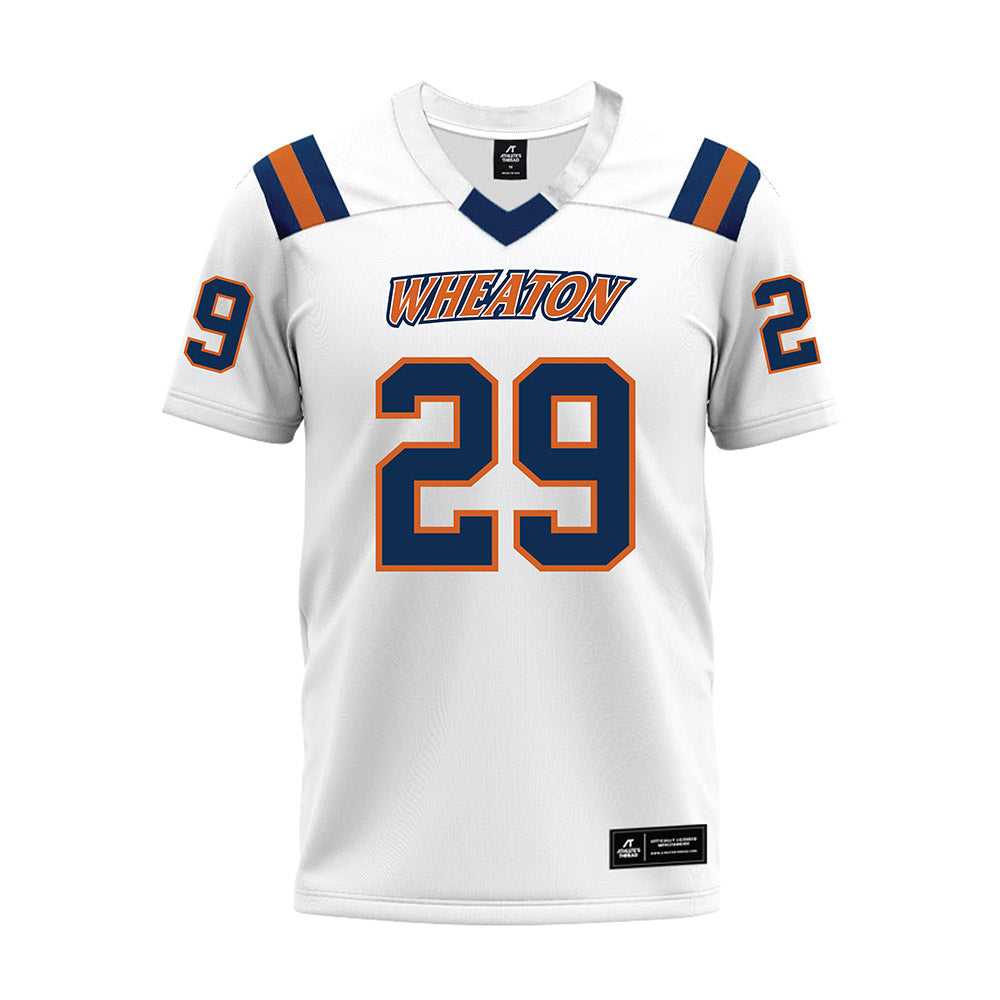 Wheaton IL - NCAA Football : Cal Barthlow - White Premium Football Jersey-0
