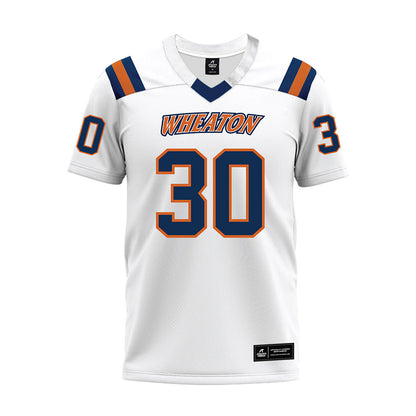 Wheaton IL - NCAA Football : Kenny Jager - White Premium Football Jersey-0