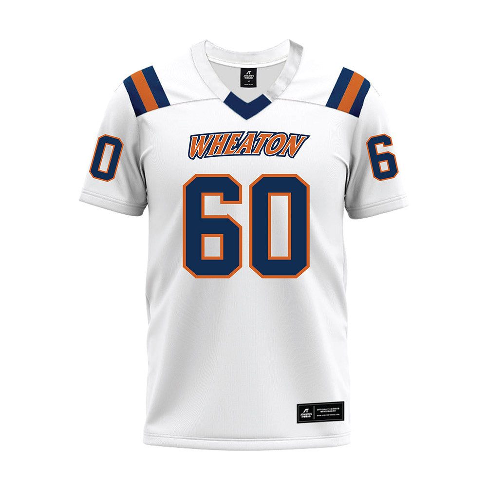 Wheaton IL - NCAA Football : David Nussbaum - White Premium Football Jersey-0