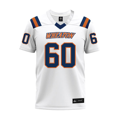 Wheaton IL - NCAA Football : David Nussbaum - White Premium Football Jersey-0