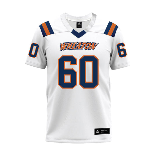 Wheaton IL - NCAA Football : David Nussbaum - White Premium Football Jersey-0