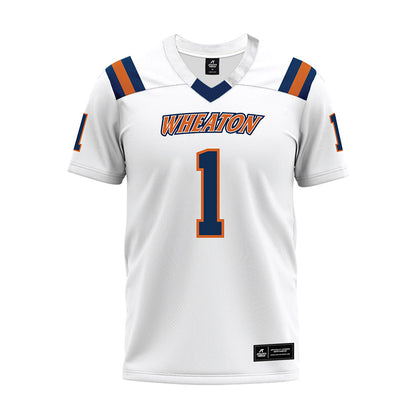 Wheaton IL - NCAA Football : Ryan Kenyon - White Premium Football Jersey-0