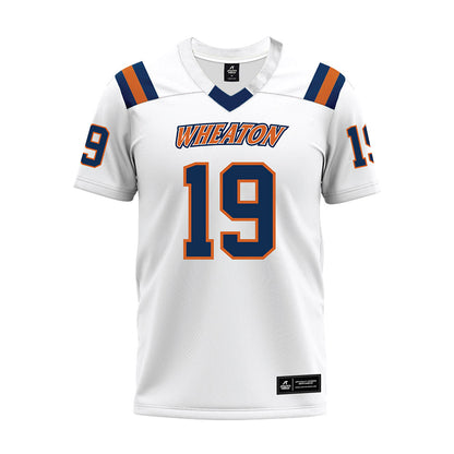 Wheaton IL - NCAA Football : Malachi Jones - White Premium Football Jersey-0