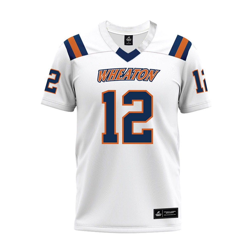 Wheaton IL - NCAA Football : Zeke Harris - White Premium Football Jersey-0